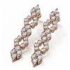 Image 1 : 5.6 ctw Marquise Cut Diamond Designer Earrings 18K Rose Gold
