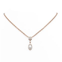 1.61 ctw Marquise Diamond Necklace 18K Rose Gold