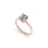 Image 2 : 1.01 ctw Cushion VS/SI Diamond Engagement Designer Ring 14K Rose Gold