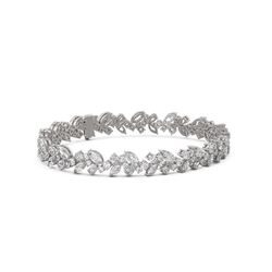 17 ctw Marquise and Pear Diamond Bracelet 18K White Gold