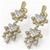 Image 1 : 5.18 ctw Princess Cut Diamond Designer Earrings 18K Yellow Gold