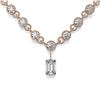 Image 2 : 11.5 ctw Emerald Cut Diamond Designer Necklace 18K Rose Gold