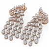 Image 1 : 18 ctw Pear Cut Diamond Designer Earrings 18K Rose Gold