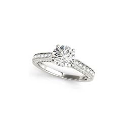1.35 ctw Certified VS/SI Diamond Ring 18K White Gold