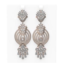 17.74 ctw Diamond Earrings 18K Rose Gold
