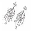 Image 1 : 13.58 ctw Mixed Cut Diamond Designer Earrings 18K White Gold