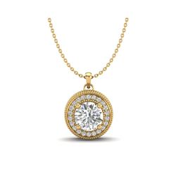 1.25 ctw VS/SI Diamond Solitaire Art Deco Necklace 18K Yellow Gold