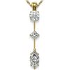 Image 1 : 0.9 ctw Marquise Cut Diamond Designer Necklace 18K Yellow Gold