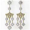 Image 2 : 5.5 ctw Diamond Designer Earrings 18K Yellow Gold