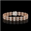 Image 2 : 13.54 ctw Oval Diamond Bracelet 18K Rose Gold
