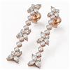 Image 1 : 2.81 ctw Mix Cut Diamonds Designer Earrings 18K Rose Gold