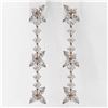 Image 2 : 2.81 ctw Mix Cut Diamonds Designer Earrings 18K Rose Gold
