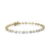 Image 1 : 6.24 ctw Pear Cut Diamond Designer Bracelet 18K Yellow Gold