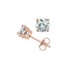 Image 1 : 1.0 ctw Certified VS/SI Diamond Stud Earrings 18K Rose Gold