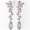 Image 2 : 4 ctw Marquise Cut Diamond Designer Earrings 18K Rose Gold