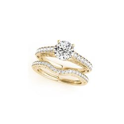 1.36 ctw Certified VS/SI Diamond 2pc Wedding Set 14K Yellow Gold