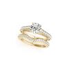 Image 1 : 1.36 ctw Certified VS/SI Diamond 2pc Wedding Set 14K Yellow Gold