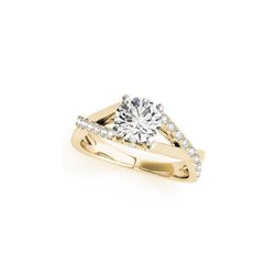 0.77 ctw Certified VS/SI Diamond Ring 18K Yellow Gold