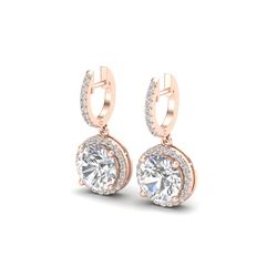 4.50 ctw VS/SI Diamond Certified Earrings 14K Rose Gold