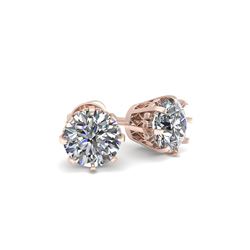 1.03 ctw VS/SI Diamond Stud Earrings 18K Rose Gold