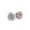 Image 1 : 1.03 ctw VS/SI Diamond Stud Earrings 18K Rose Gold