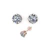Image 2 : 1.03 ctw VS/SI Diamond Stud Earrings 18K Rose Gold