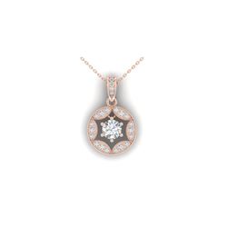 1.5 ctw VS/SI Diamond Art Deco Stud Necklace 18K Rose Gold