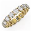 Image 1 : 4.42 ctw Diamond Designer Eternity Ring 18K Yellow Gold