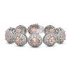 Image 1 : 40.92 ctw Morganite & Diamond Victorian Bracelet 14K White Gold