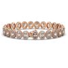 Image 2 : 18.8 ctw Oval Cut Diamond Micro Pave Bracelet 18K Rose Gold