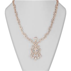 20 ctw Diamond Necklace 18K Rose Gold