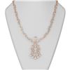 Image 1 : 20 ctw Diamond Necklace 18K Rose Gold