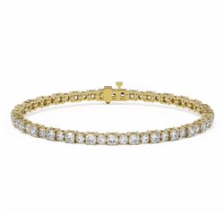 9 ctw Cushion Cut Diamond Designer Bracelet 18K Yellow Gold