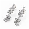 Image 1 : 4.78 ctw Mix Cut Diamonds Designer Earrings 18K White Gold