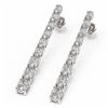 Image 1 : 7 ctw Oval Diamond Designer Earrings 18K White Gold