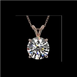 2.03 ctw Certified Quality Diamond Necklace 10K Rose Gold