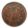 Image 2 : 1871 Two Cent Piece MS-65 PCGS (Red/Brown)