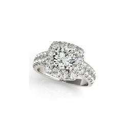 2.25 ctw Certified VS/SI Diamond Halo Ring 18K White Gold