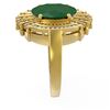 Image 2 : 7.72 ctw Emerald & Diamond Ring 18K Yellow Gold
