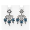 Image 1 : 6.3 ctw Intense Blue Diamond Earrings 18K White Gold