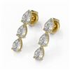 Image 1 : 1.62 ctw Pear Cut Diamond Designer Earrings 18K Yellow Gold
