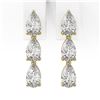 Image 2 : 1.62 ctw Pear Cut Diamond Designer Earrings 18K Yellow Gold