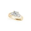 Image 2 : 1.35 ctw VS/SI Princess Cut Diamond 3 Stone Ring 18K Yellow Gold