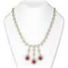 Image 1 : 61.5 ctw Ruby & Diamond Necklace 18K Yellow Gold