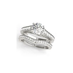1.7 ctw Certified VS/SI Diamond 2pc Wedding Set 14K White Gold
