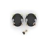 Image 2 : 18.0 ctw Oval Black Diamond Stud Designer Earrings 18K Yellow Gold