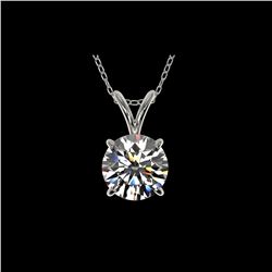 1.29 ctw Certified Quality Diamond Necklace 10K White Gold