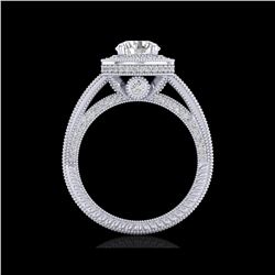 2.8 ctw VS/SI Diamond Solitaire Art Deco Ring 18K White Gold