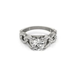 1.25 ctw Certified VS/SI Diamond Ring 18K White Gold
