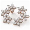 Image 1 : 7 ctw Marquise Cut Diamond Designer Earrings 18K Rose Gold